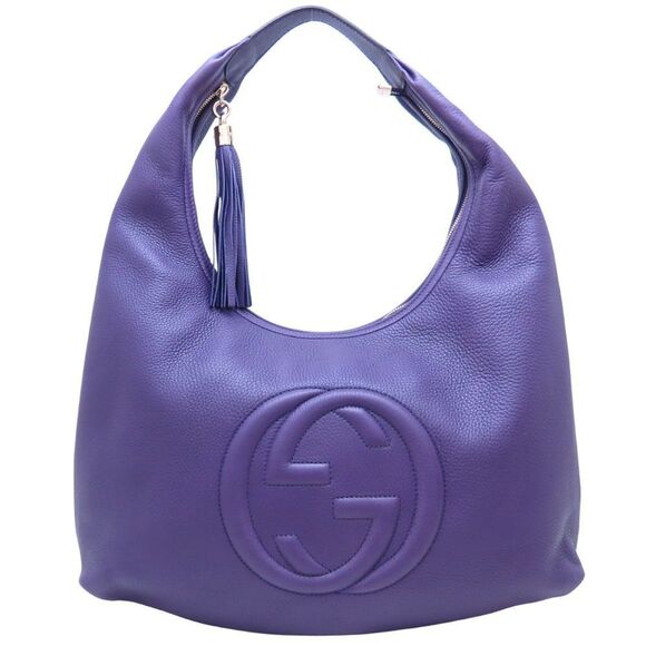 GUCCI Purple Leather Shoulder Bag - Picture 10 of 10